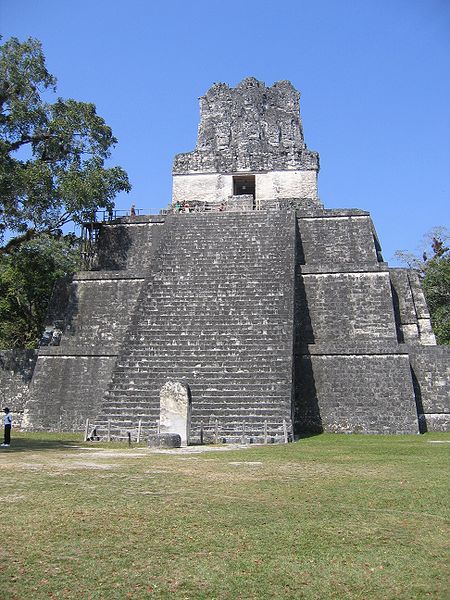 Tikal, a Mayan temple-pyramid.