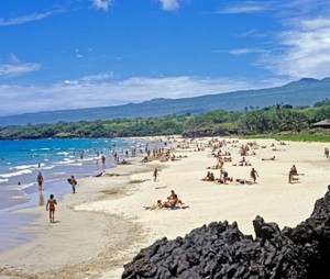 Hapuna Beach will be one of two West Hawaii state parks closing early on Thursday. File photo.