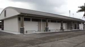 The project included a new building holding dressing rooms and restrooms. Hawaii County photo.