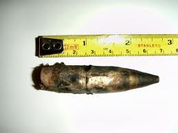 An example of unexploded ordnance. Air Force photo.