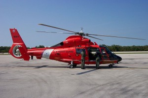 A Coast Guard MH-65 Dolphin helicopter similar to the one pictured is being used in the search. Coast Guard file photo.