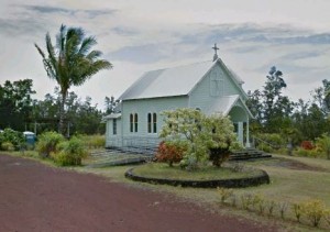 The relocated Kalapana Painted Church.