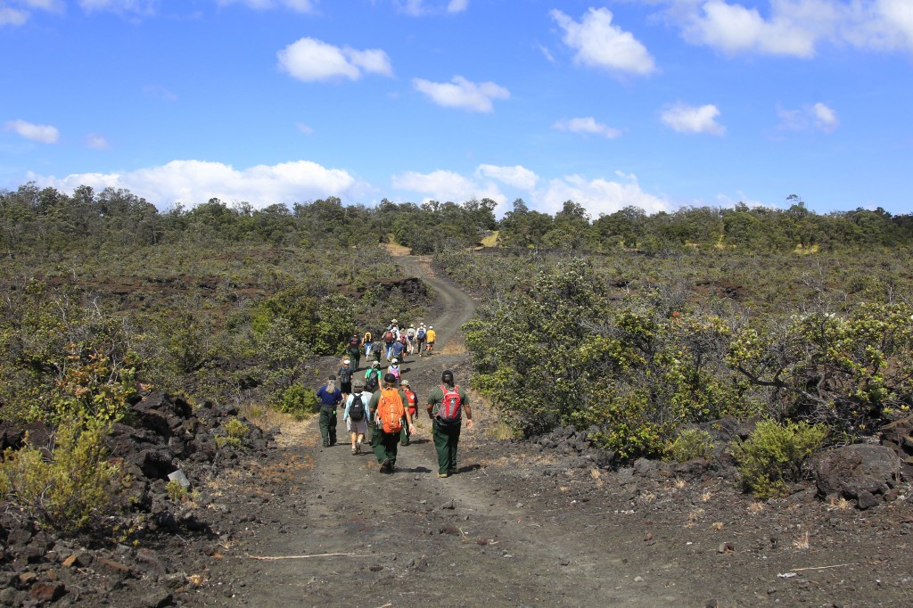 The Palm Trail hike will showcase the 1868 lava flow in the Kahuku Unit of Hawaii Volcanoes National Park. Photo courtesy of NPS.