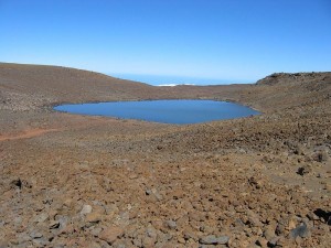 Lake Waiau, at the 13,000 foot elevation of Mauna Kea.
