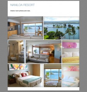 This collage shows some of the interior improvements done on the Naniloa Hotel since 2006. Image courtesy Ken Fujiyama.