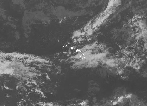 An infrared image of the Central Pacific taken at 4:30 p.m. NOAA image.