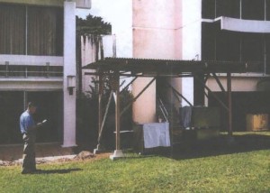 After a problem was found with a cooking range hood, the Naniloa began cooking outdoors in this structure -- which the county found was using unpermitted and nonconforming plumbing and electrical connections. USBC filing.