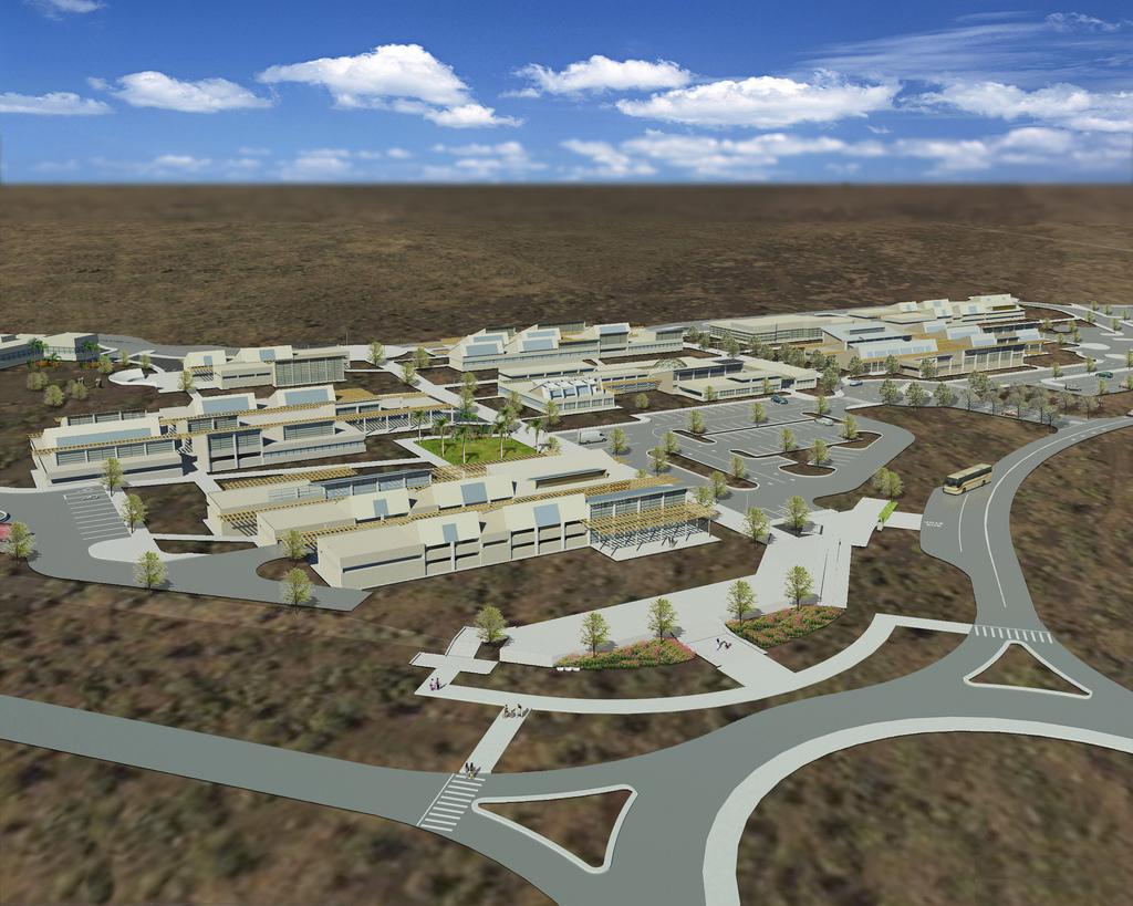 A rendering of Hawai'i Community College's Palamanui Campus. File image courtesy of UH.