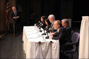 The state's top court is shown holding a "Courts in the Community" session last year on Maui. Judiciary photo.