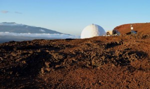 The HI-SEAS mission environment on Mauna Loa at sunset. Photo by Sian Proctor/UHM.
