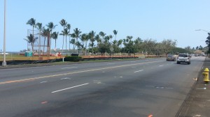 The two left-hand lanes on this stretch of Kamehameha Avenue will be closed for about seven months beginning on Monday. Photo by Dave Smith.
