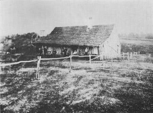 The Volcano "House" circa 1866. National Park Service image.