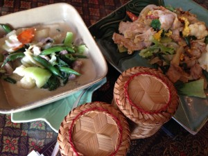 An assortment of Thai Thai's curry and vegetable dishes. Photo by Nate Gaddis.