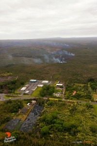 Overflight view of the June 27 lava flow on Dec. 29. Photo credit: Extreme Exposure/ Paradise Helicopters.