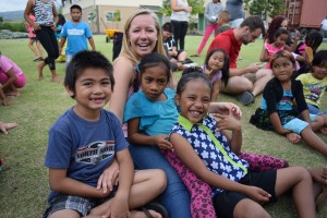 Children and residents of The Homes at Ulu Wini. HOPE Services Hawai'i photo.