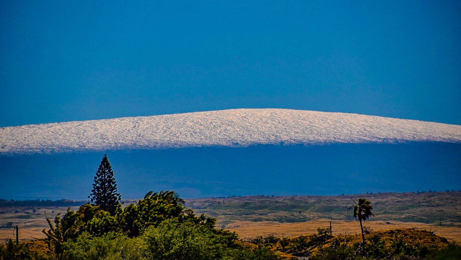 Mauna Loa snow on 3.15.15 - taken from Waikoloa / Image: James Grenz