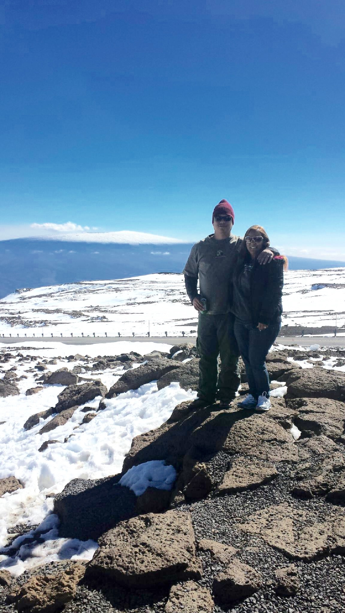 Mauna Kea snow 3.15.15 / Image: Georgeann Reyes