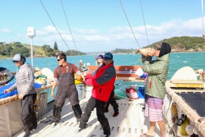 Hokulea departed from New Zealand on Wednesday, April 29. Photo: Polynesian Voyaging Society.