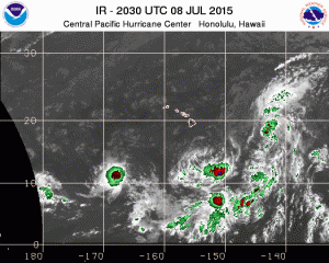 Satellite image as of 9:30 a.m. Central Pacific Hurricane Center image.