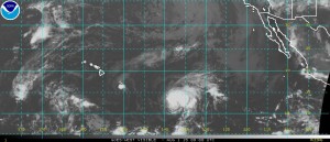 NOAA satellite image as of 11 p.m. Friday.