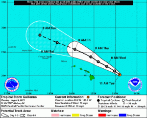 11 a.m. CPHC forecast track