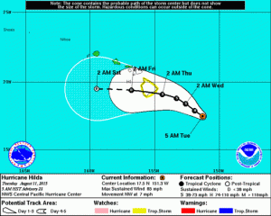 Central Pacific Hurricane Center image, as of 5 a.m.