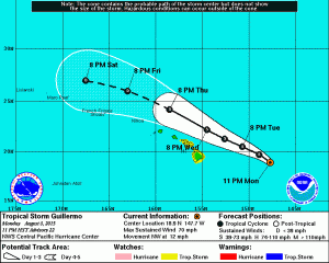 Central Pacific Hurricane Center image, as of 11 p.m. Monday.