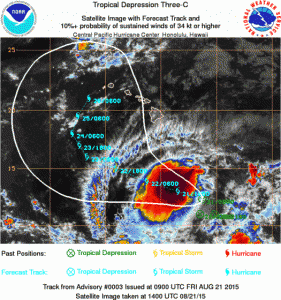 Central Pacific Hurricane Center image, as of 5 a.m.