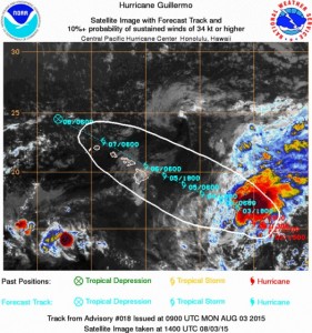 Central Pacific Hurricane Center image as of 5 a.m. Monday.