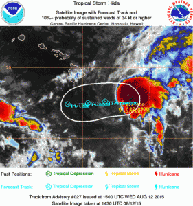 CPHC satellite and track 5 a.m. August 12, 2015