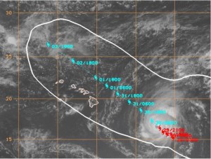 Central Pacific Hurricane satellite image, as of 11 a.m.