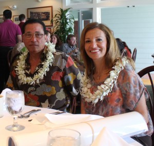 Dr. Hany Guirguis and his wife Madeleine Guirguis have attended a graduation luncheon to present a ceremonial check every spring since the first class of PharmDs graduated in 2011. University of Hawai'i at Hilo photo.