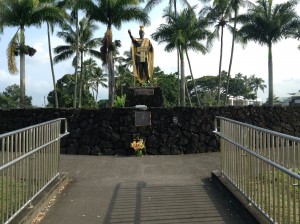 King Kamehameha Statue in Hilo , photo taken Sunday, Sept. 6. Photo credit: Jamilia Epping.