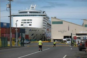A cruise ship docked at Hilo's Pier 1. File photo.