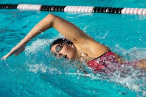 Cal State East Bay swimmer Madison Hauanio. Photo credit: Trevor Will 
