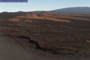 One of the new tools deployed by the USGS Hawaiian Volcano Observatory to better monitor the current unrest on Mauna Loa is a webcam focused on the volcano’s Southwest Rift Zone, which has been the site of eruptions in 1903, 1916, 1919, 1926, and 1950. USGS image.
