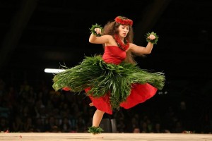 52nd Merrie Monarch Hula Festival, Miss Aloha Hula, Jasmine Kaleihiwa Dunlap. Merrie Monarch Festival Facebook photo from 2015.