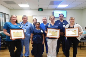 Employees in the attached photo are from left to right: Front row: Hailey de la Torre, Chris Colgrove, Daisy LaDorre, Lynn Reinert and Rose Keith Back row: Dawn Gallardo, Mike Savage, and Ray Augustinus. KCH photo.