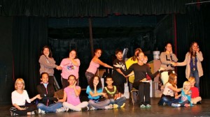 Anna, the Wives, and Children in their first rehearsal of "Getting to Know You" in KDEN's "The King and I." KDEN file courtesy photo. 