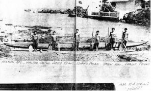 Historical photo of the Malolo and crew. "The Malolo Project" photo.