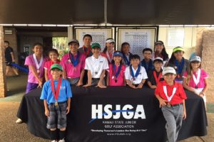 Winners gather for a photo from last weekend's Junior Tour Series 14 & Under event at Mililani Golf Club. Photo courtesy: Hawai'i State Junior Golf Association.