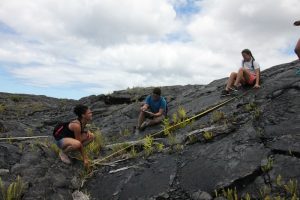 Campers explore and study the lava fields of Kalapana in Puna. Science Camp of America courtesy photo.