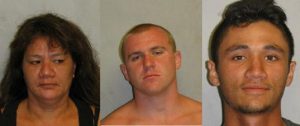 Betty Anzai, Jake Gassett, and Travis Anzai from left to right. HPD photos.