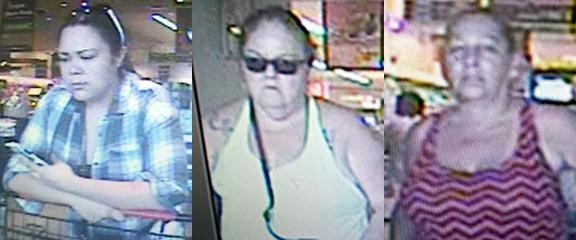 Suspect, person of interest No. 1 and person of interest No. 2. Surveillance images provided by HPD.