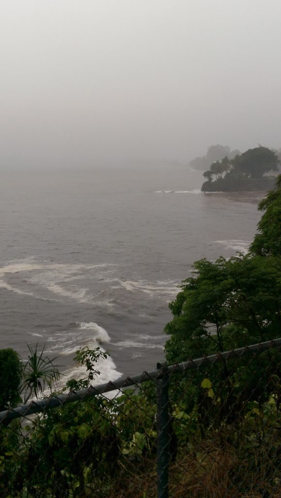 Early effects of Hurricane Lester, scenic overlook outside of Hilo, Friday, Sept. 2, 2016. Photo: Crystal Richard.