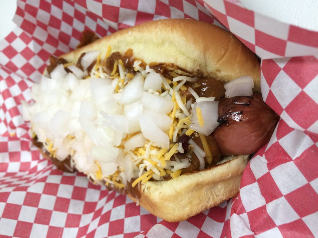 Hot dog, lotsa onions. Photo: Big Island Top Dogs