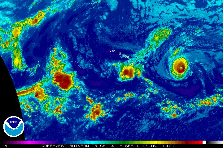 Hurricanes Madeline & Lester, Thursday Sept. 1, 2016, 6 a.m. NOAA/NWS