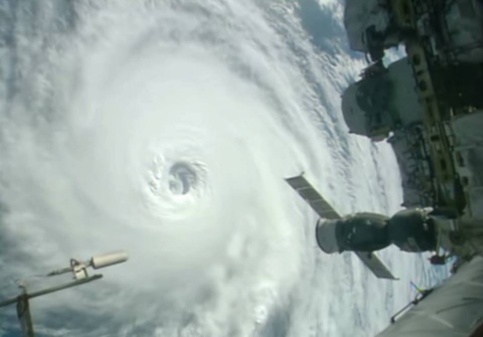 International Space Station photo of Hurricane Lester.
