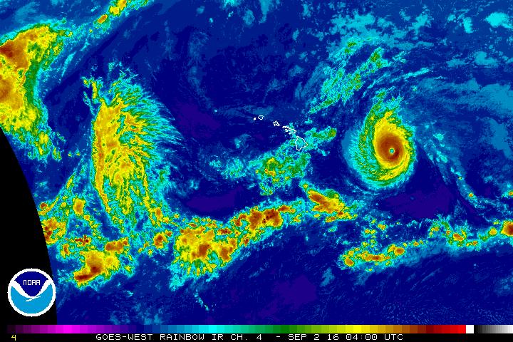 Hurricane Lester, Thursday, Sept. 1, 6 p.m. NOAA/NWS