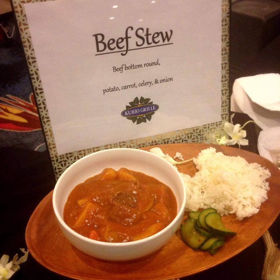 21st Annual Mealani’s Taste of the Hawaiian Range and Agriculture Festival, beef stew. Karen Rose photo.